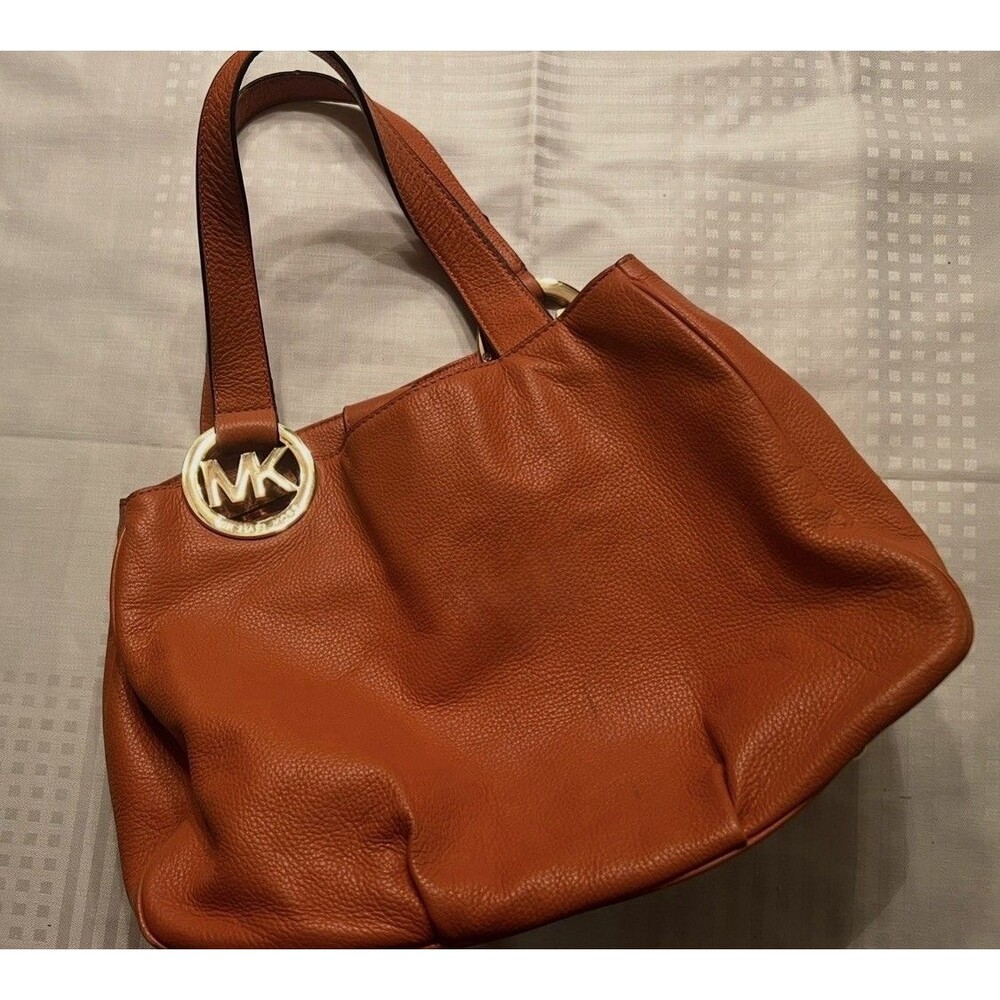 Michael Kors Large Leather Tote Bag Orange